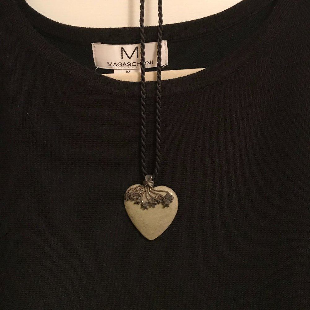Braided Necklace with Heart Shaped Pendant  (SALE!!  Lowering Prices!!)